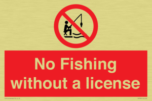 No Fishing without a license